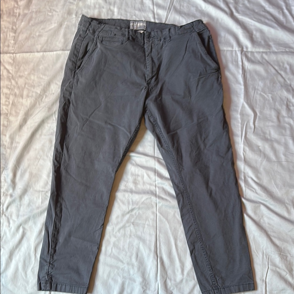 Sun + Stone Gray Chinos Versatile Cotton Blend